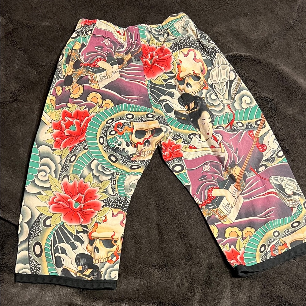 Colorful Graphic Print Pants